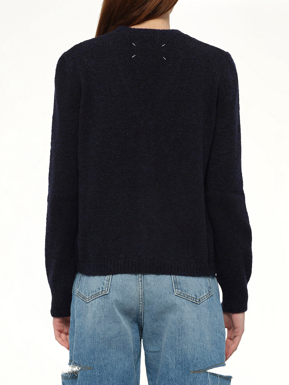 Gauge 5 Cardigan in Navy/Dark Brown - 5