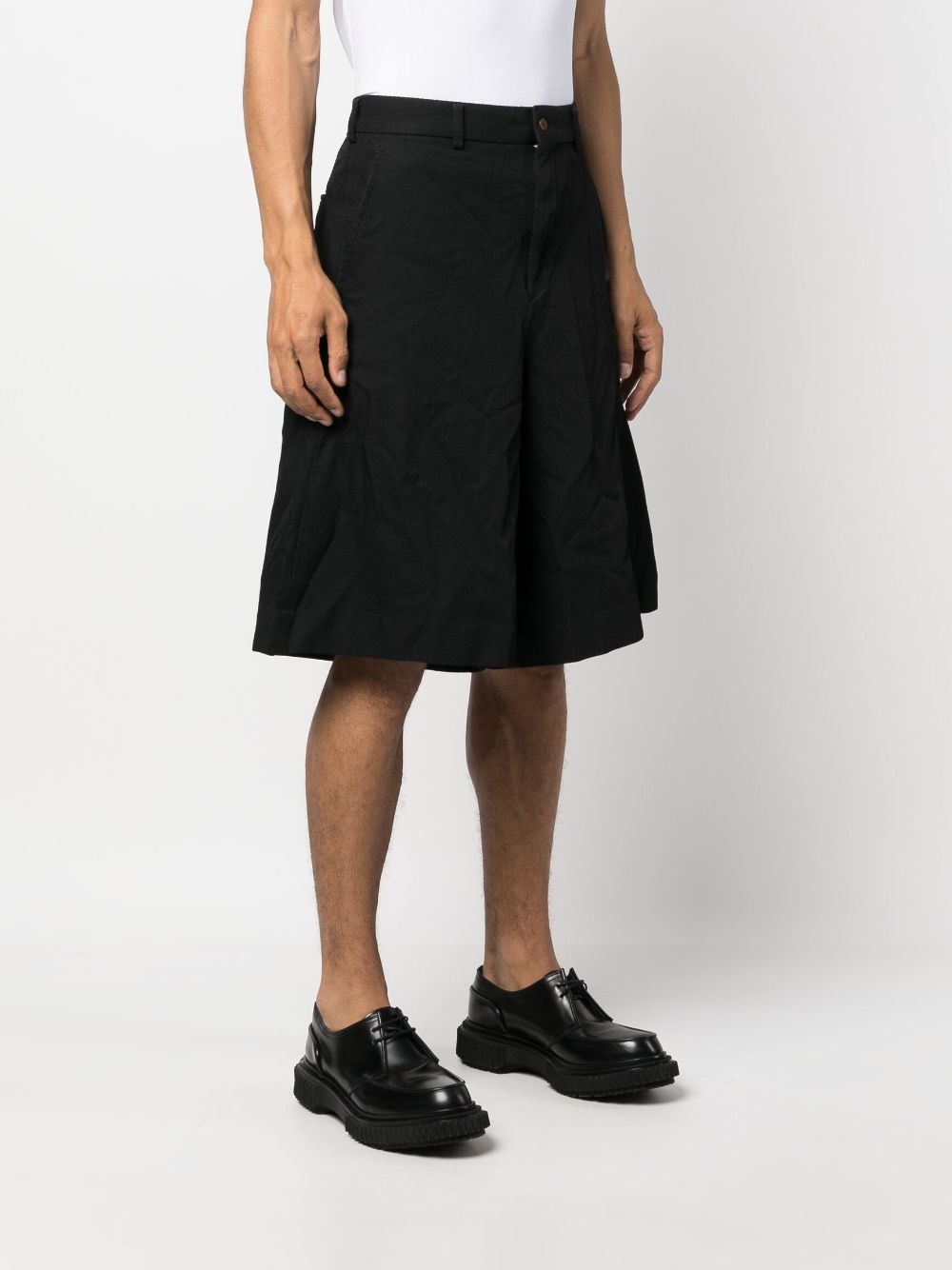 wide-leg knee-length shorts - 3