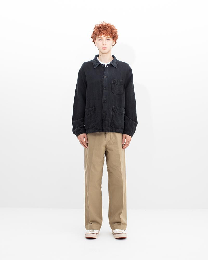 TRAVAIL COVERALL MOLESKIN DMGD NAVY 3
