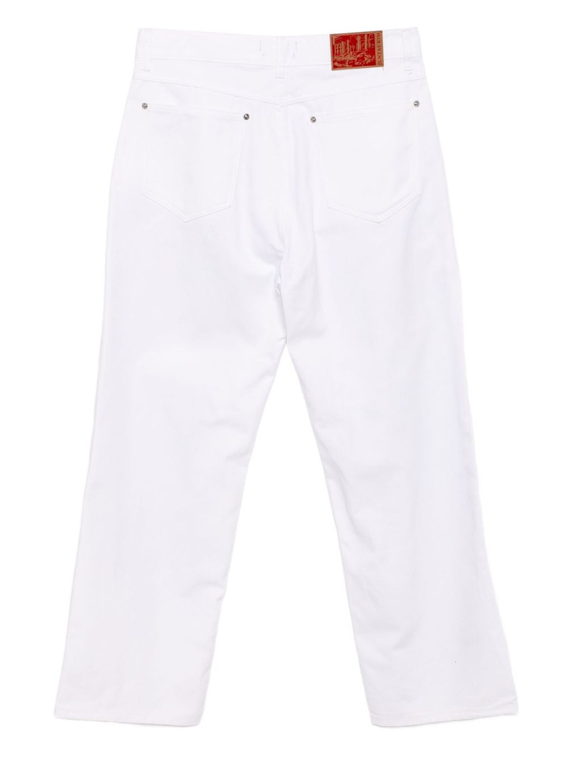 JUNTAE KIM Trompe L'oeil wide-leg jeans outlook