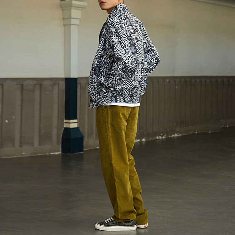 Vans SS22 Grid Full Print Jacket Couple Style Black VN0A5H9T7TO - 5