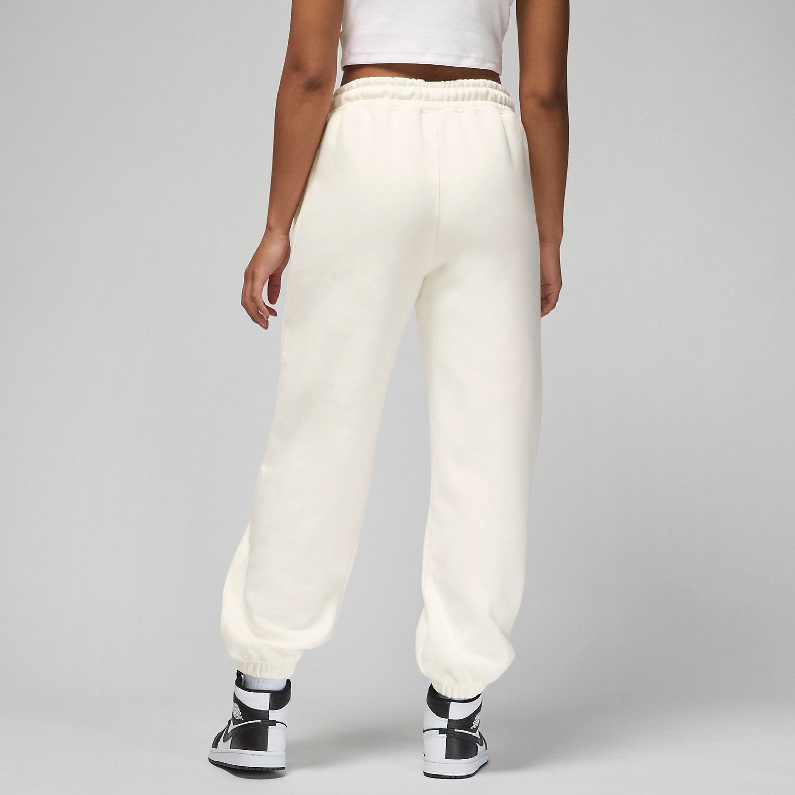 (WMNS) Air Jordan Flight Fleece Trousers 'White' FB5114-133 - 5