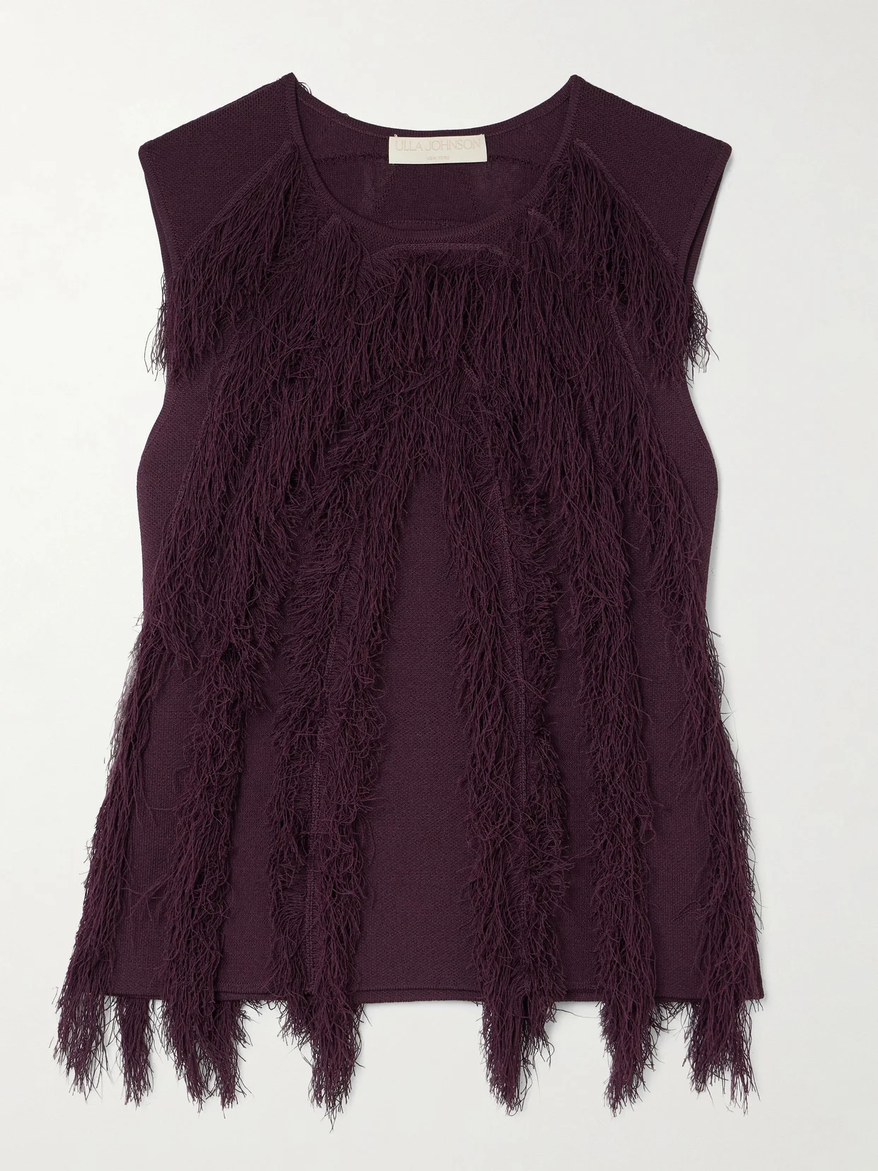 Bonnie Fringed Stretch-knit Top - 1