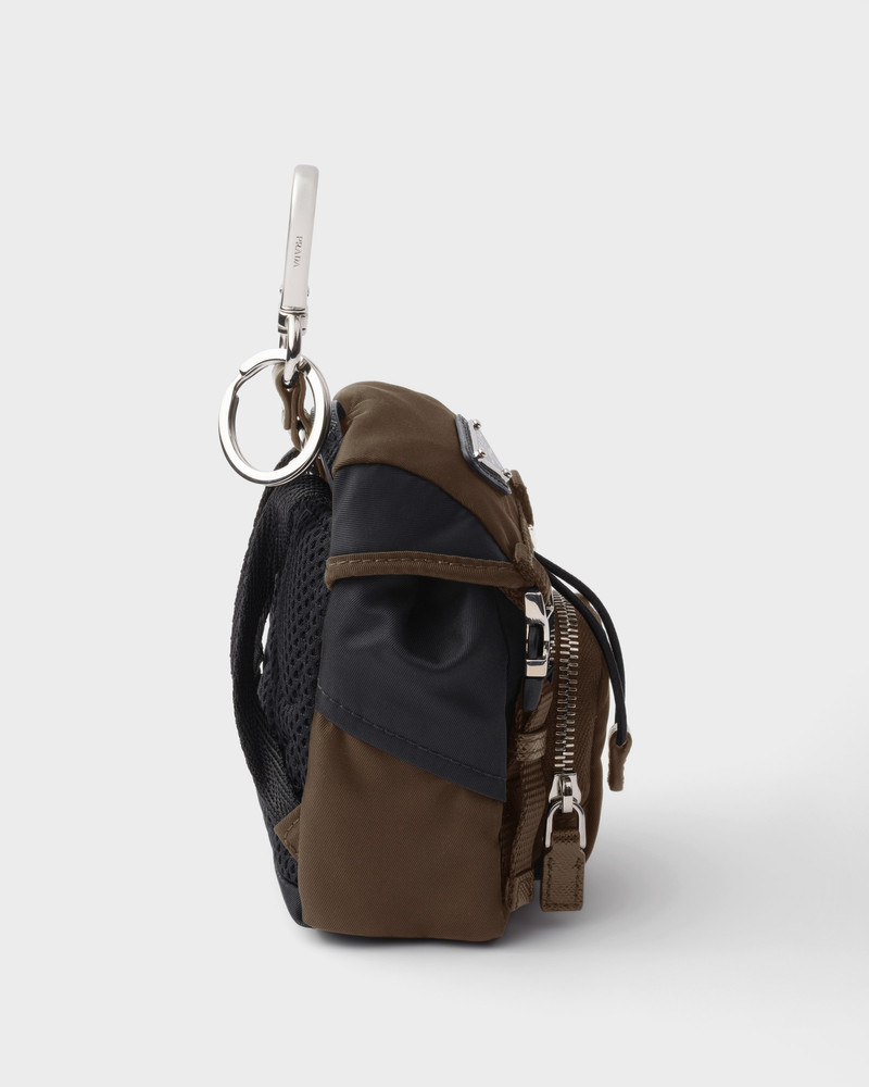 Prada Mini Icon Re-Nylon keyring charm outlook