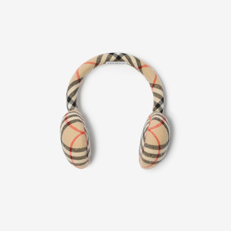 Burberry Check Wool Cashmere Earmuffs outlook