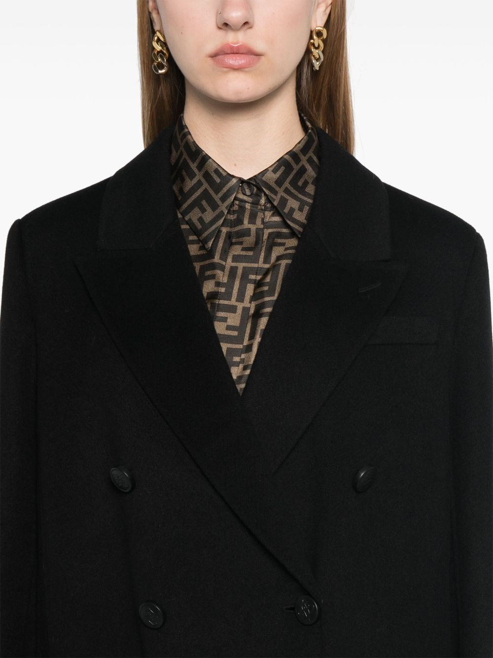 Wool double-breasted coat - 5