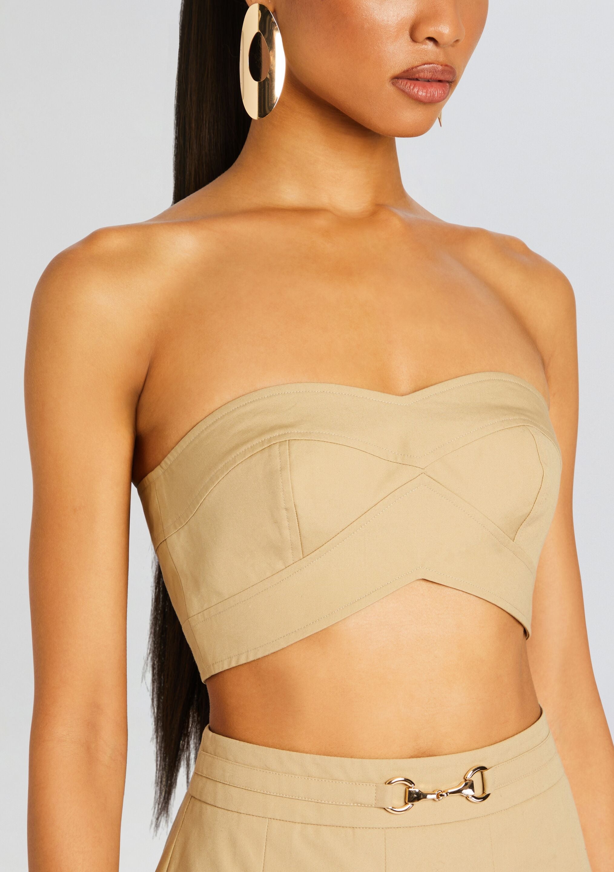 CAMEL STRAPLESS BRALETTE - 2