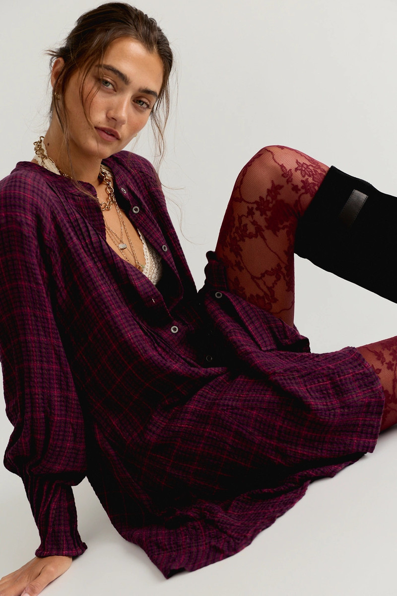 Backroads Plaid Mini Dress 1