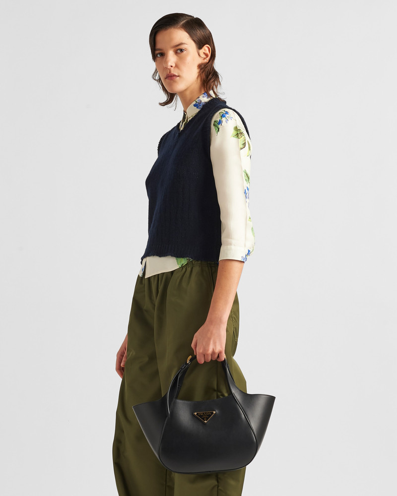 Prada medium leather tote bag 7
