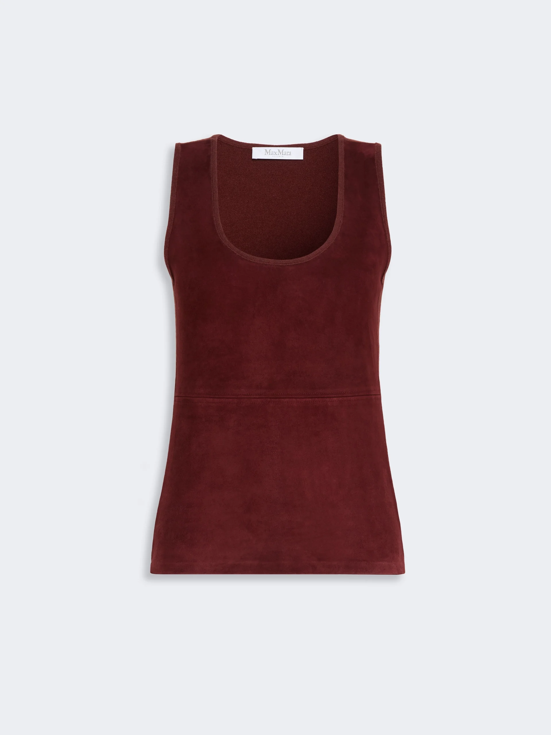 ACCORDO Wool and cashmere top - BROWN BORDEAUX - 1