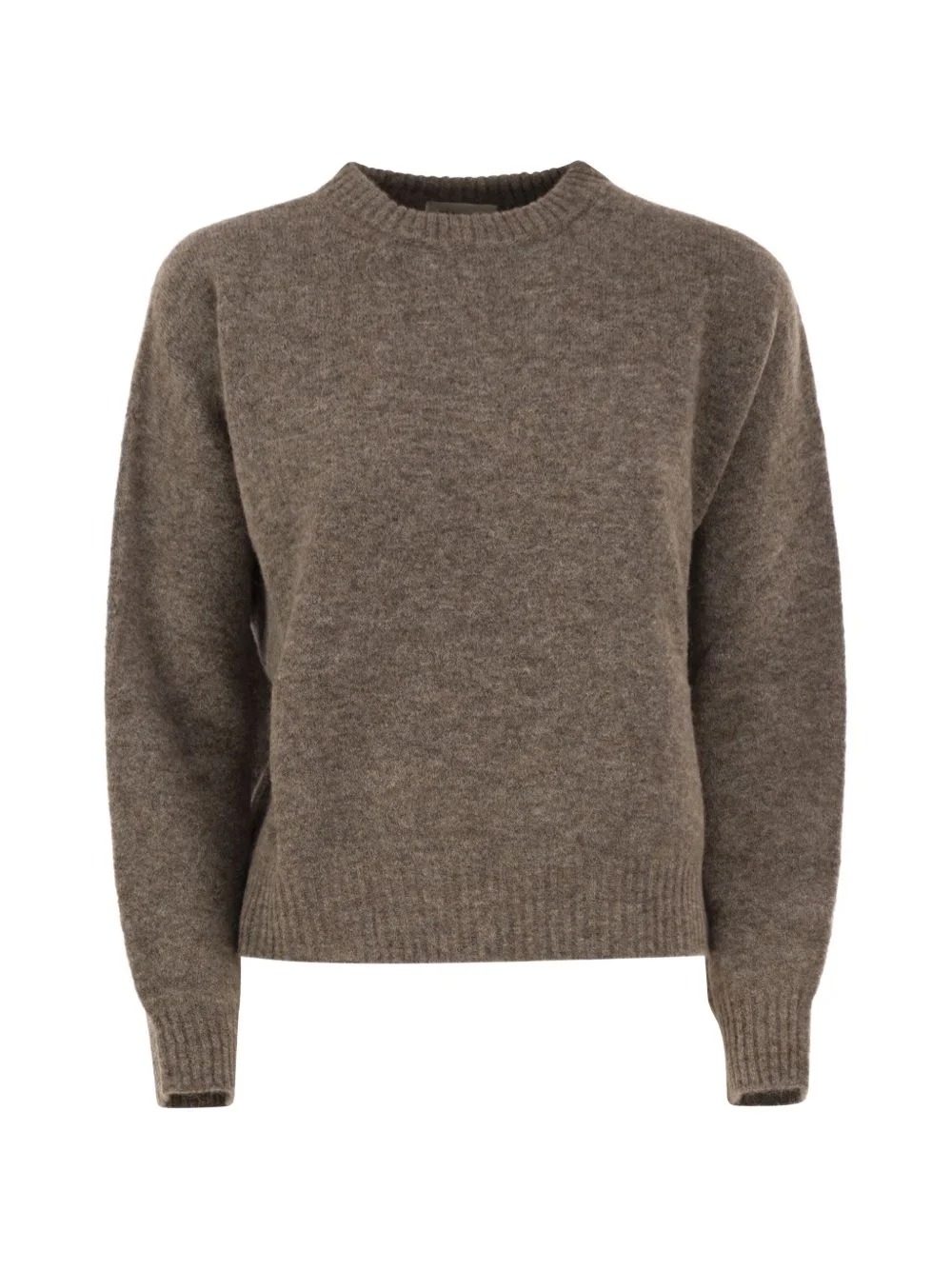 brushed crew-neck sweater - 1
