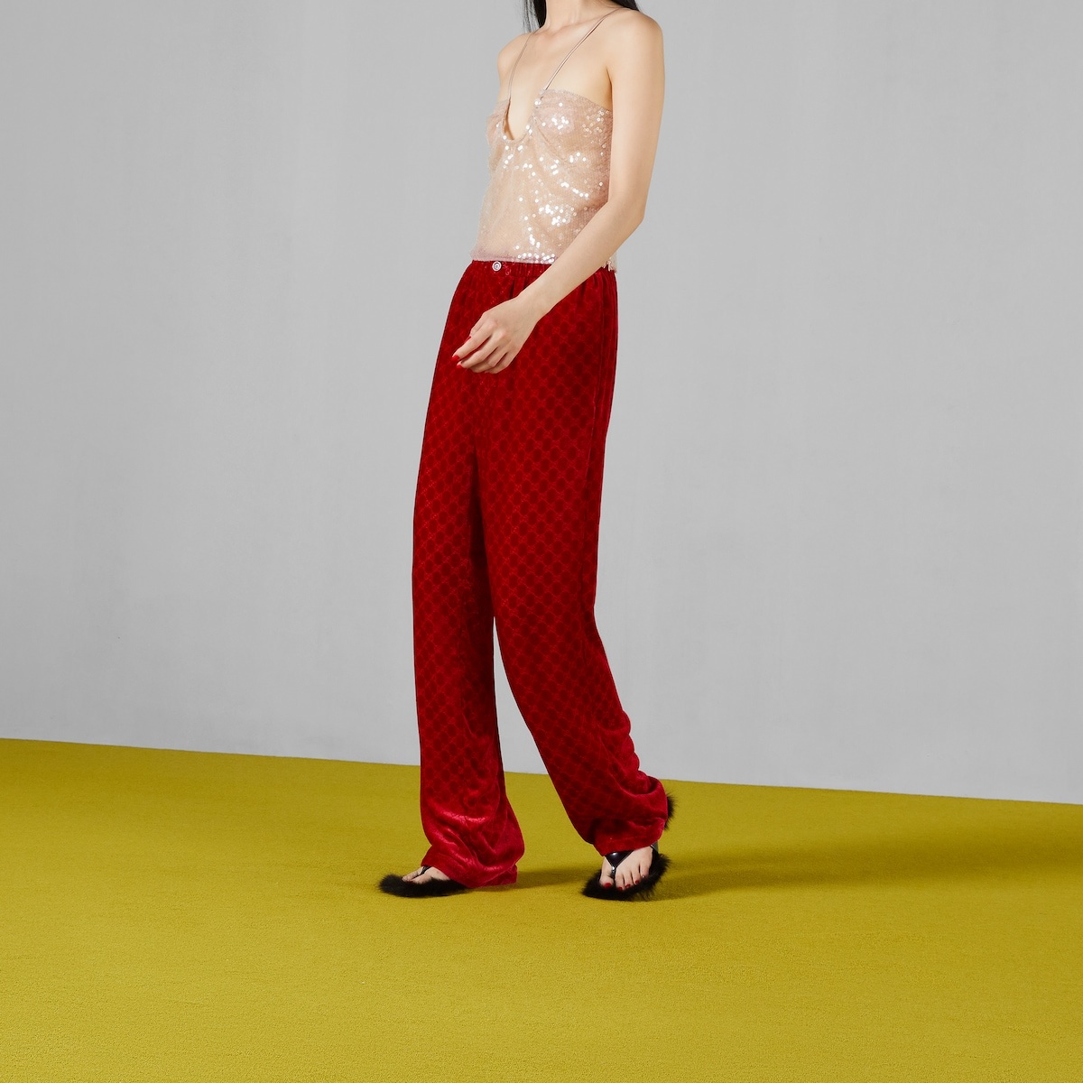 GG devoré velvet pant - 6