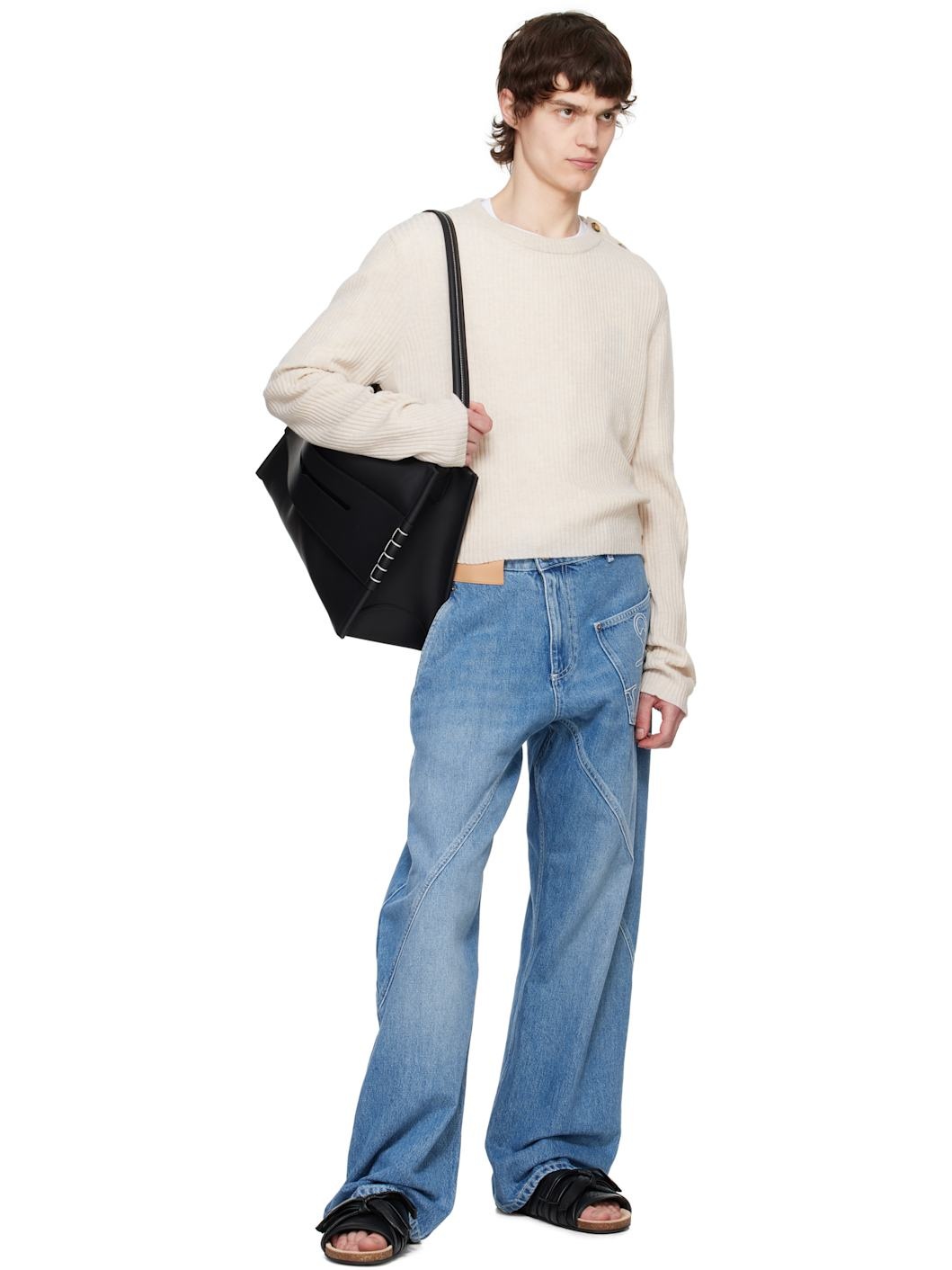 Black Large Loafer Bag - 4