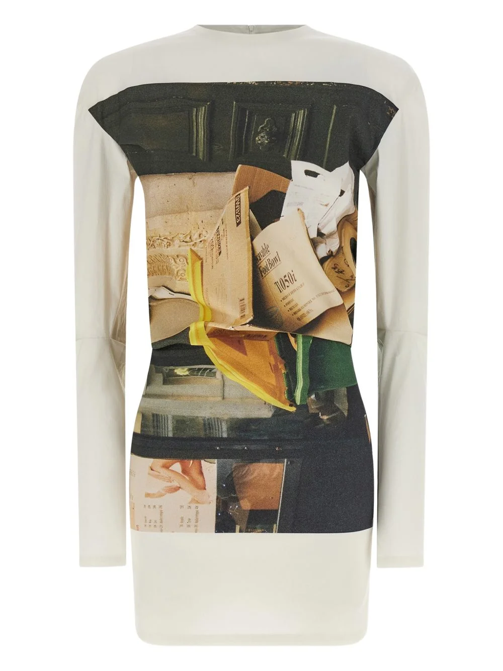 graphic-print zip T-shirt - 1