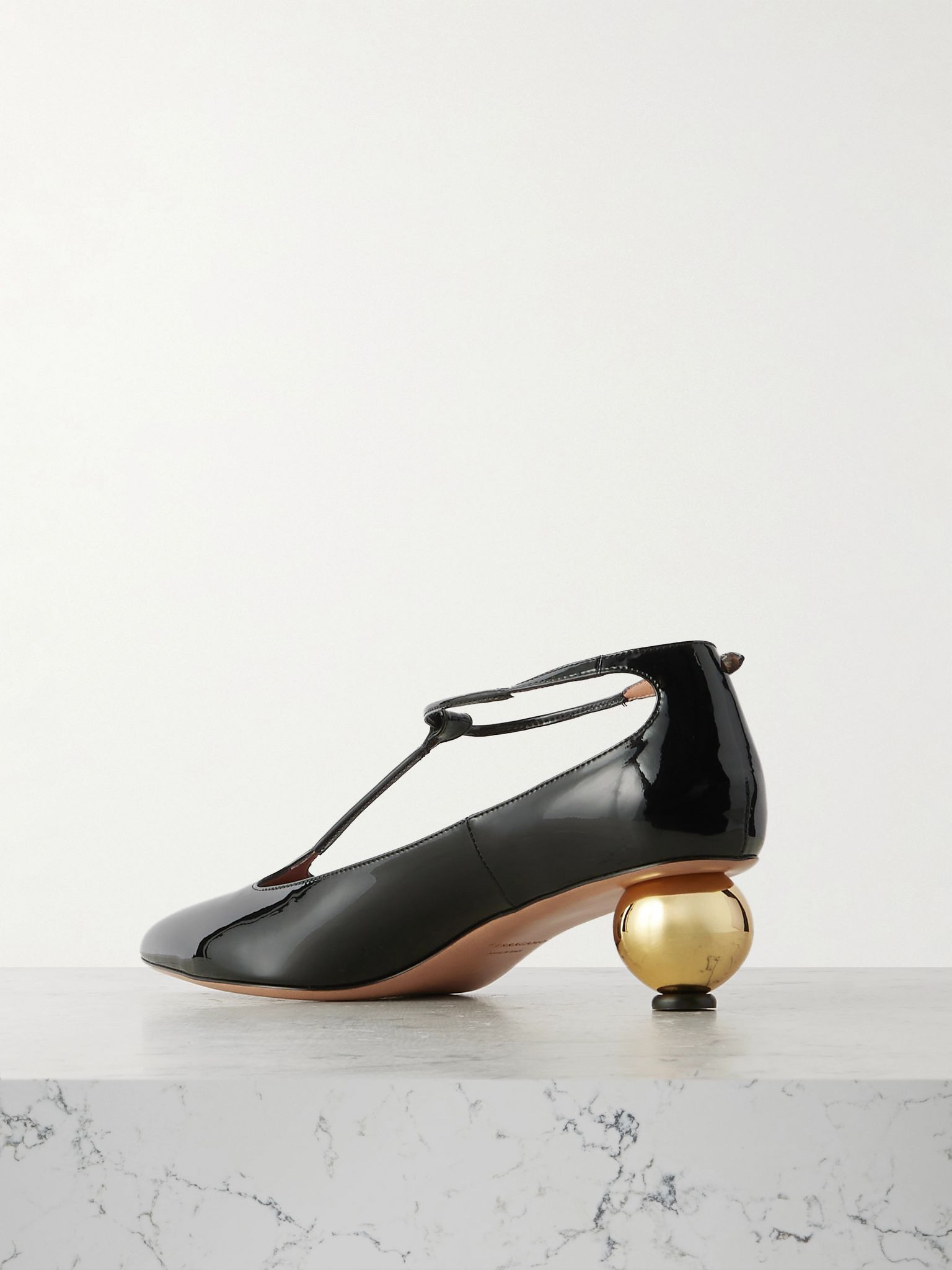 Tania patent-leather Mary Jane pumps Black - 3