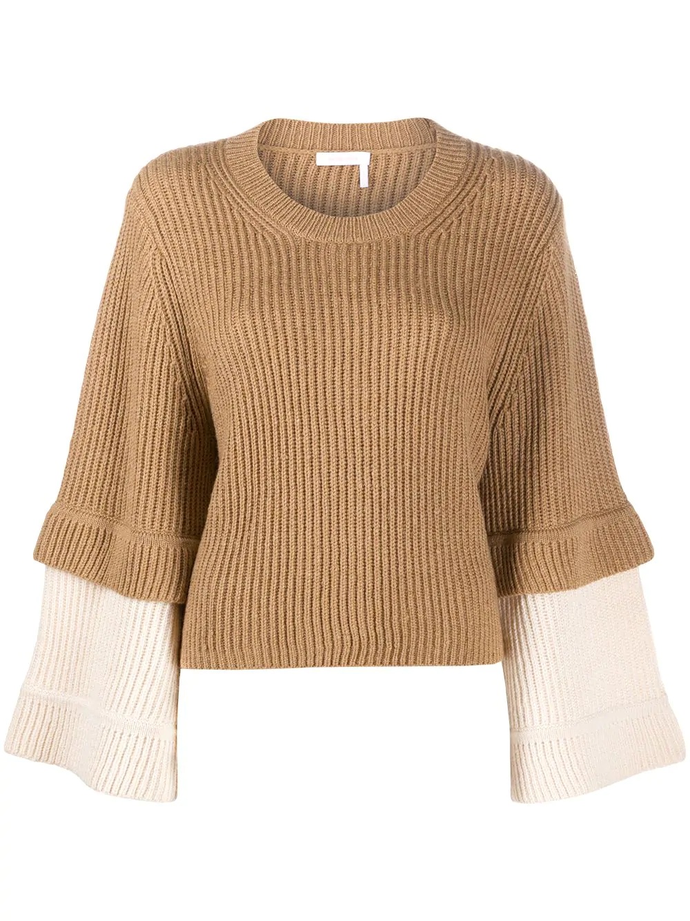 wide sleeve cropped jumper - 1