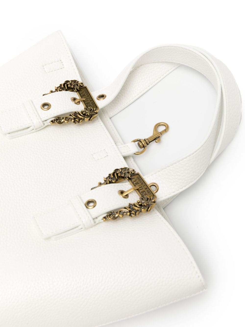Baroque-buckle grain-texture tote bag - 4