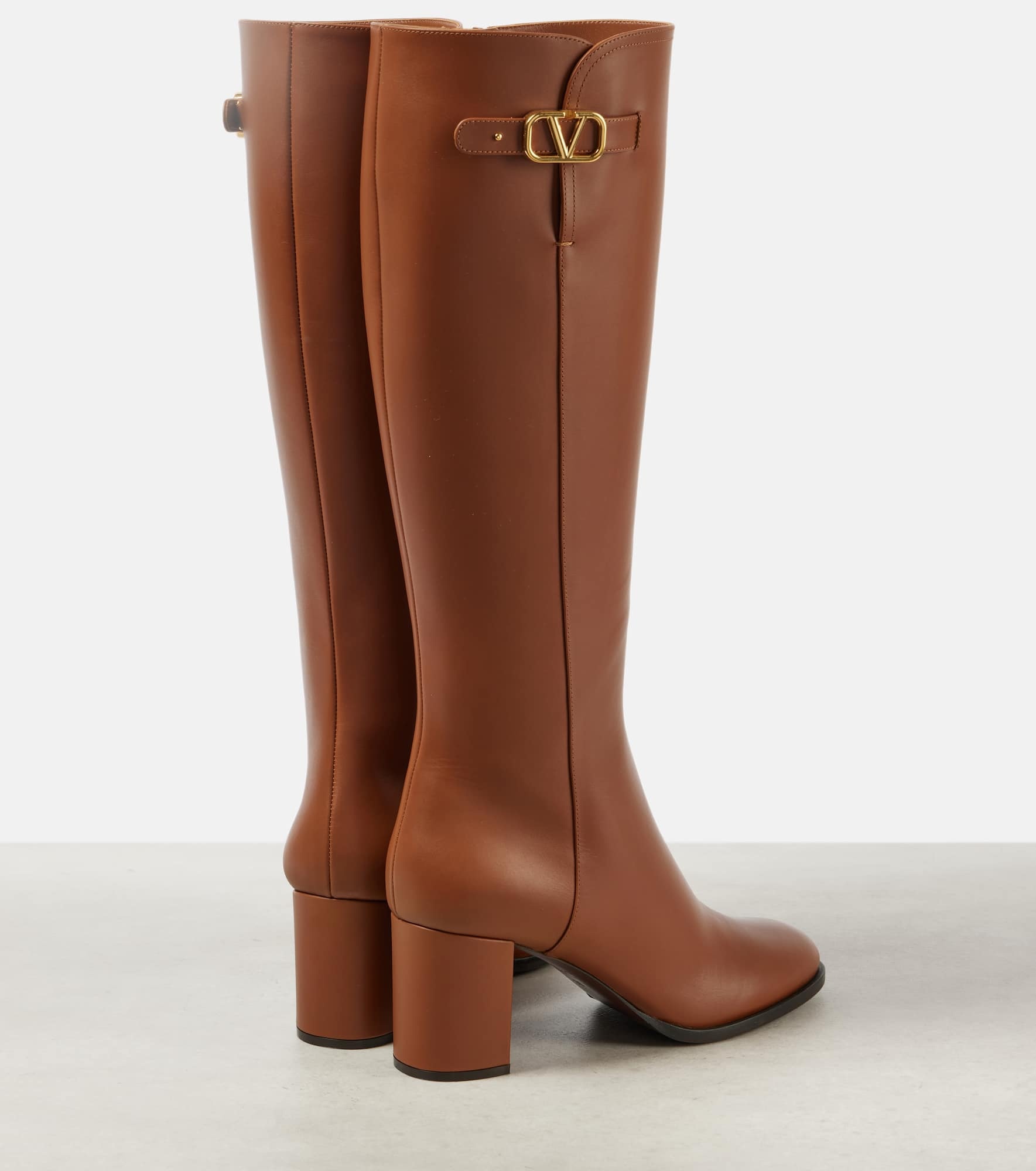 Vlogo Signature leather knee-high boots - 3