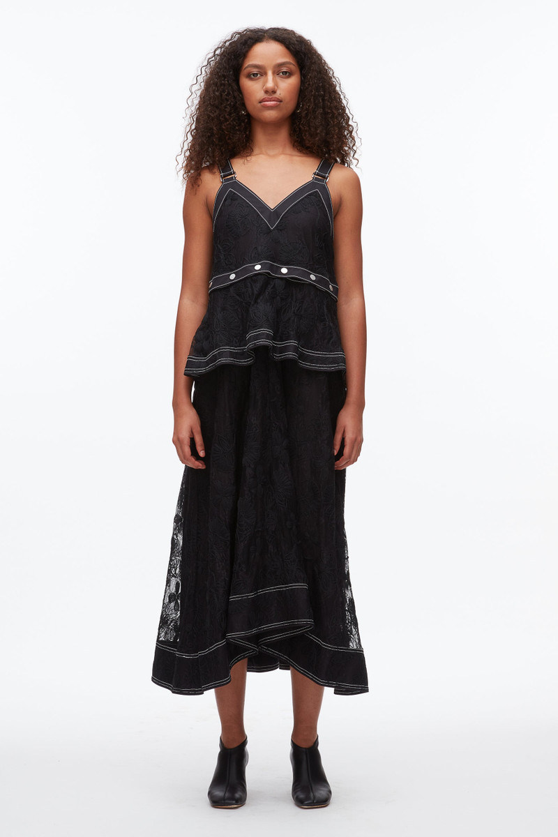 3.1 Phillip Lim Floral Lace Midi Dress outlook