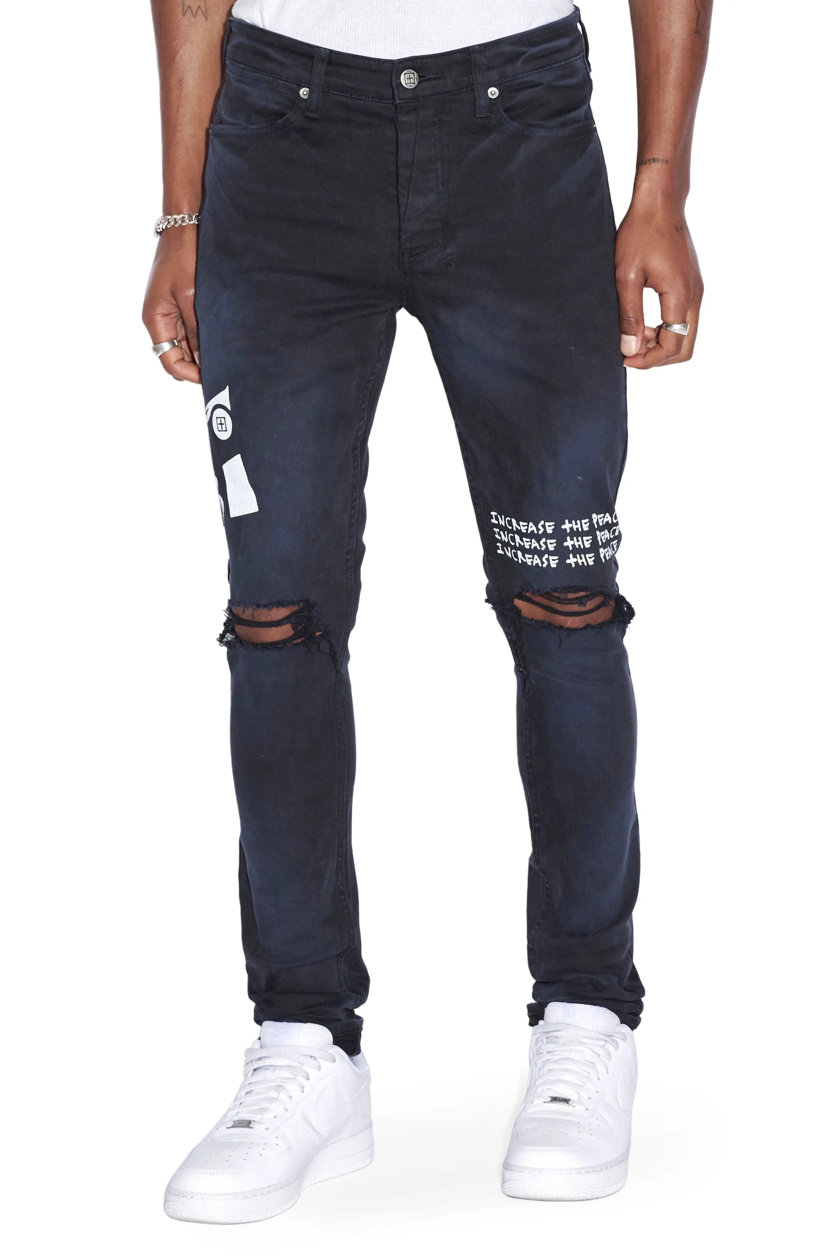Van Winkle Ghosted Angels Skinny Jeans - 1