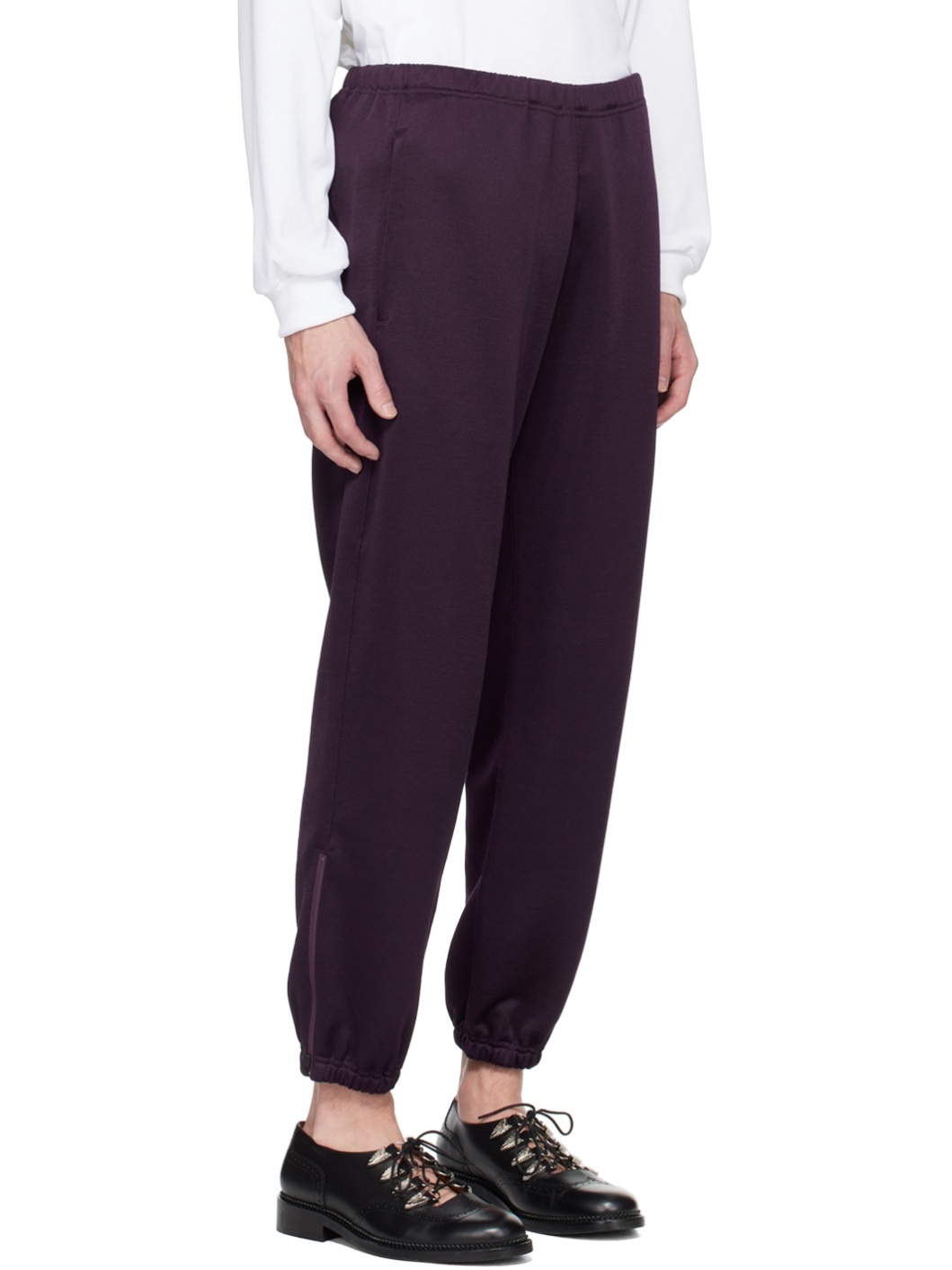 Purple Zipped Lounge Pants - 2