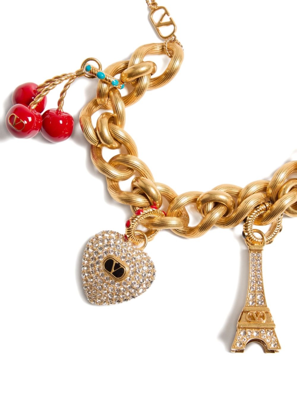 CHEZ VALENTINO BRACELET IN METAL, ENAMEL AND SWAROVSKI® CRYSTALS - 4