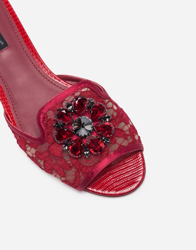 Slippers in lace with crystals - 2