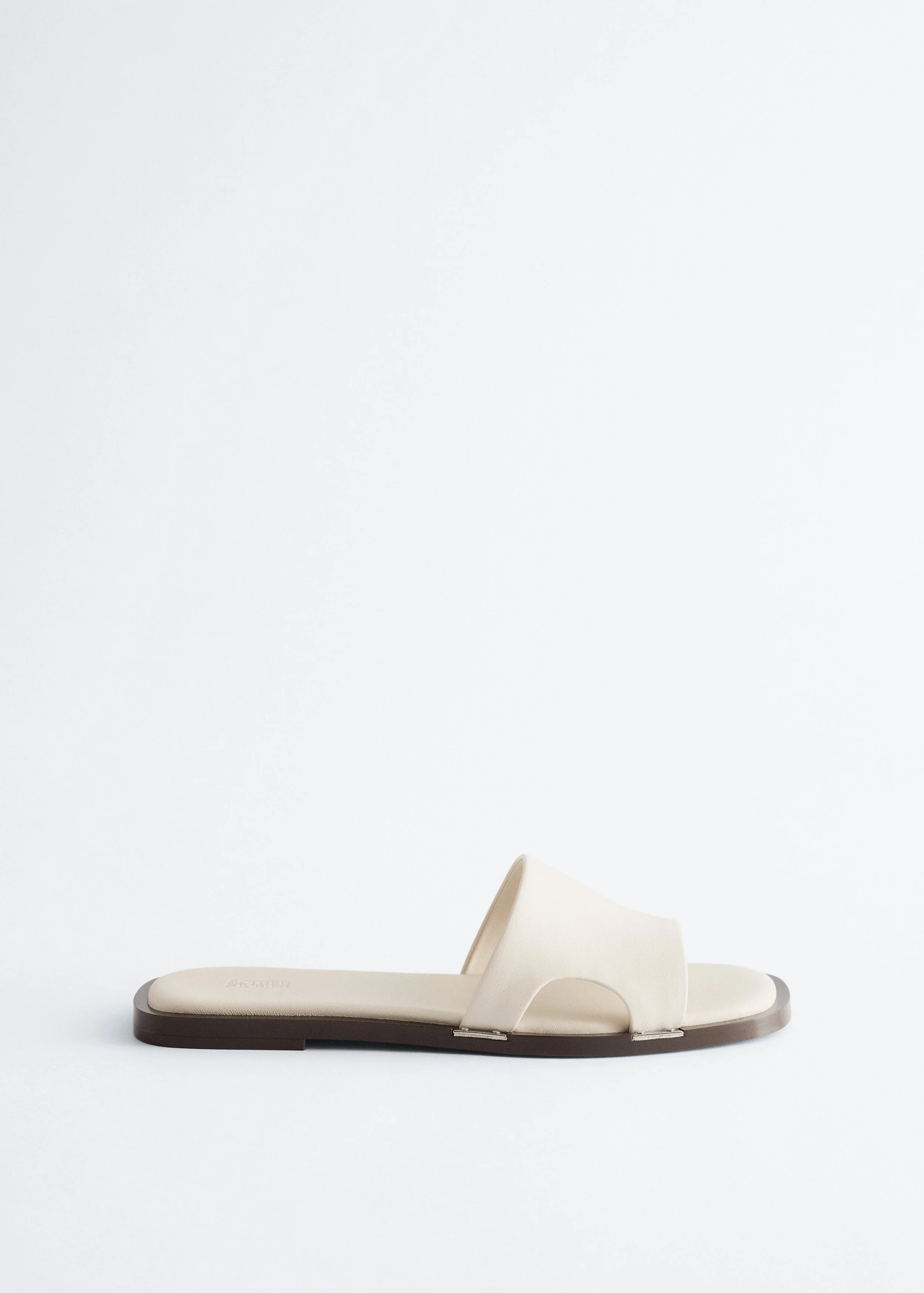 Metal-Detail Leather Slides - 1