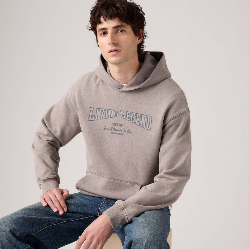Levi's TWO HORSE BOXY CROPPED HOODIE SWEATSHIRT outlook