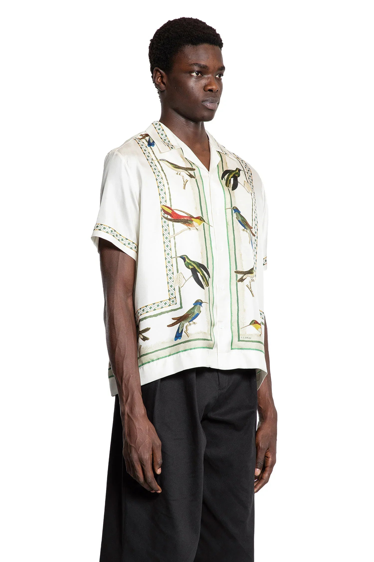 Bird Print Silk Twill Shirt - 2