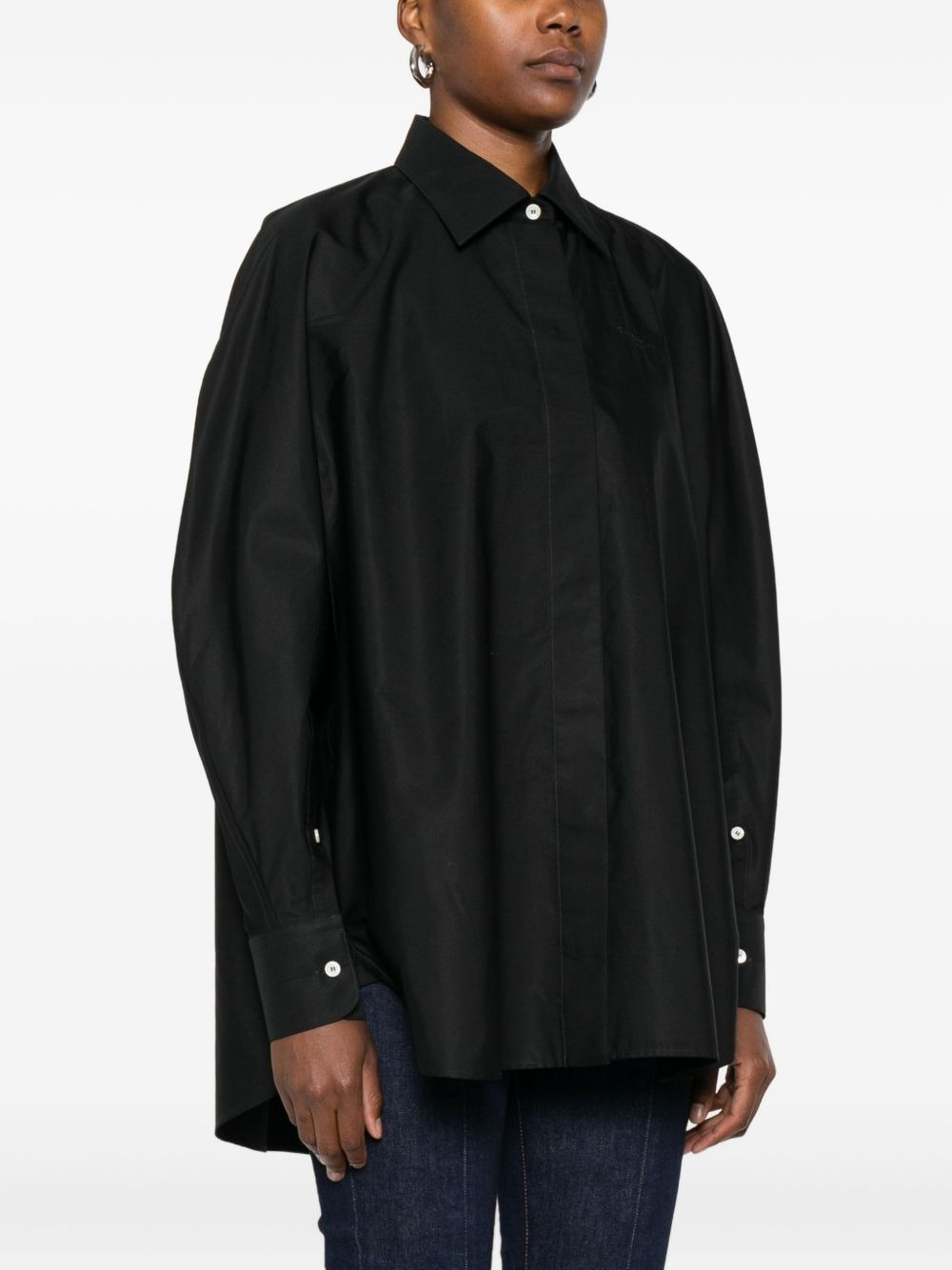 Cocoon long-sleeve button-down shirt - 3