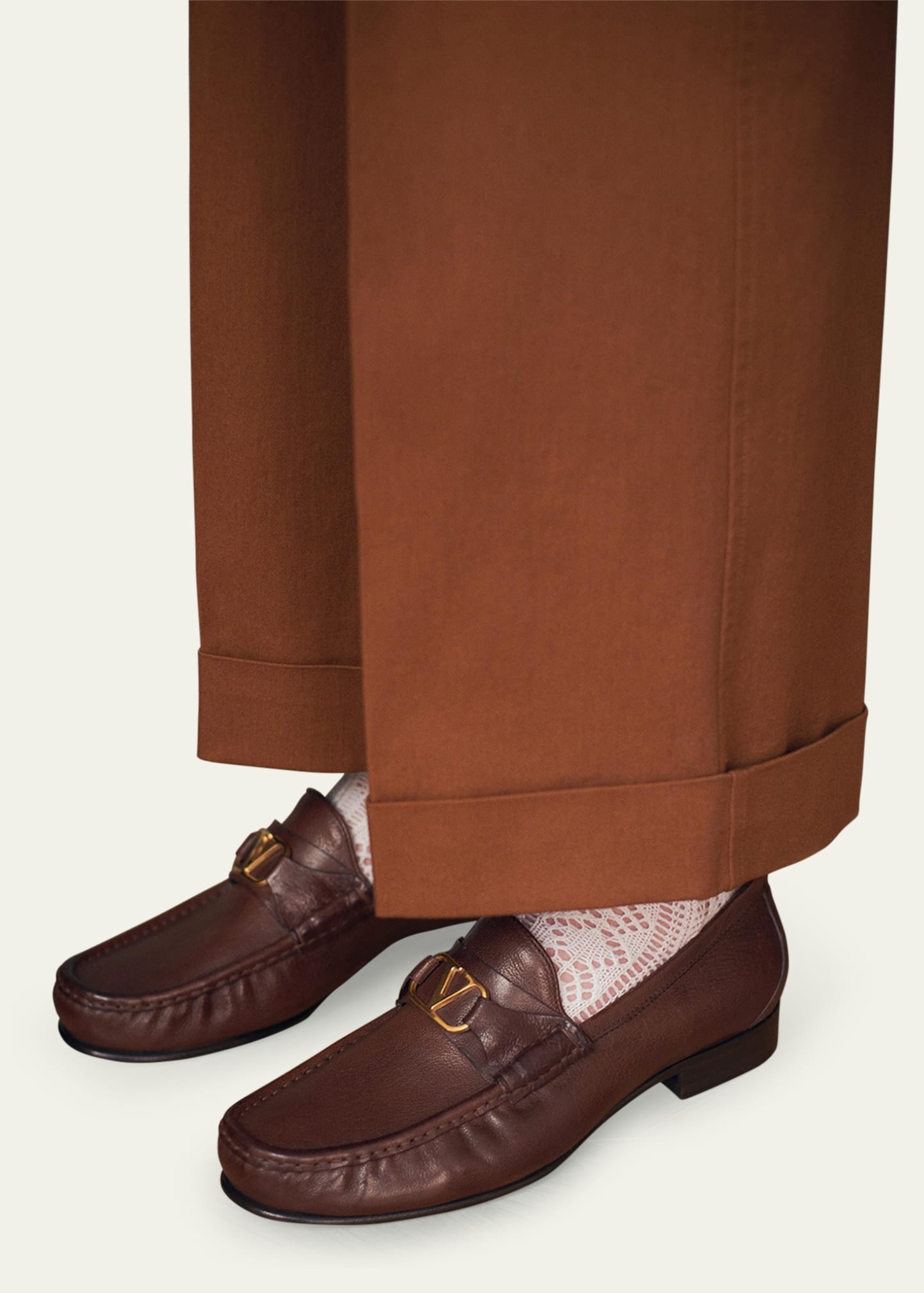 Men's VLogo Signature Leather Penny Loafers - 2