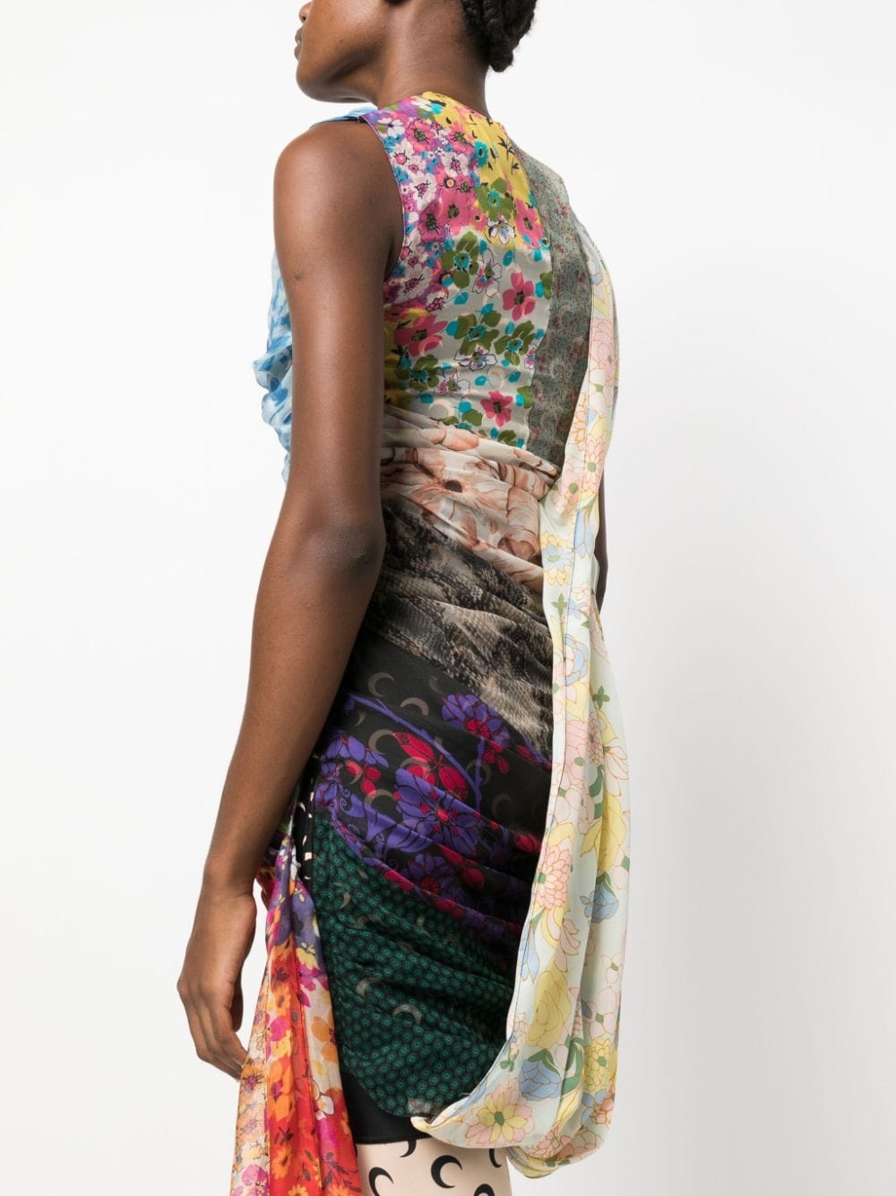 Regenerated Scarves silk minidress - 5
