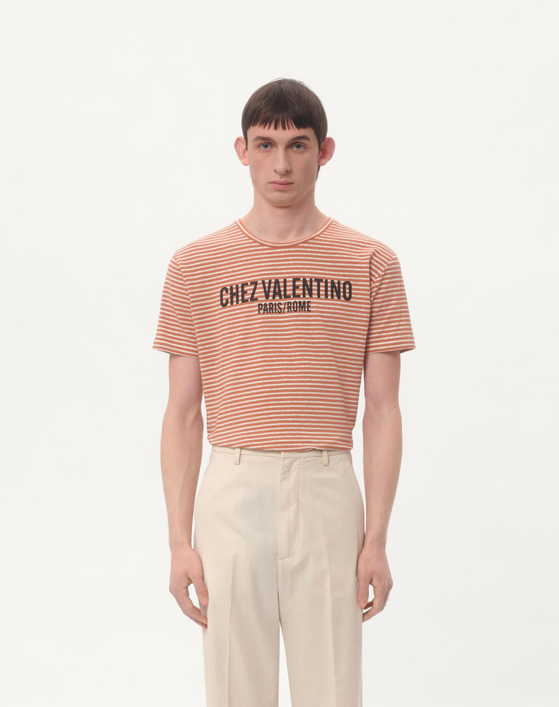 STRIPED COTTON T-SHIRT 와 CHEZ VALENTINO PRINT 6