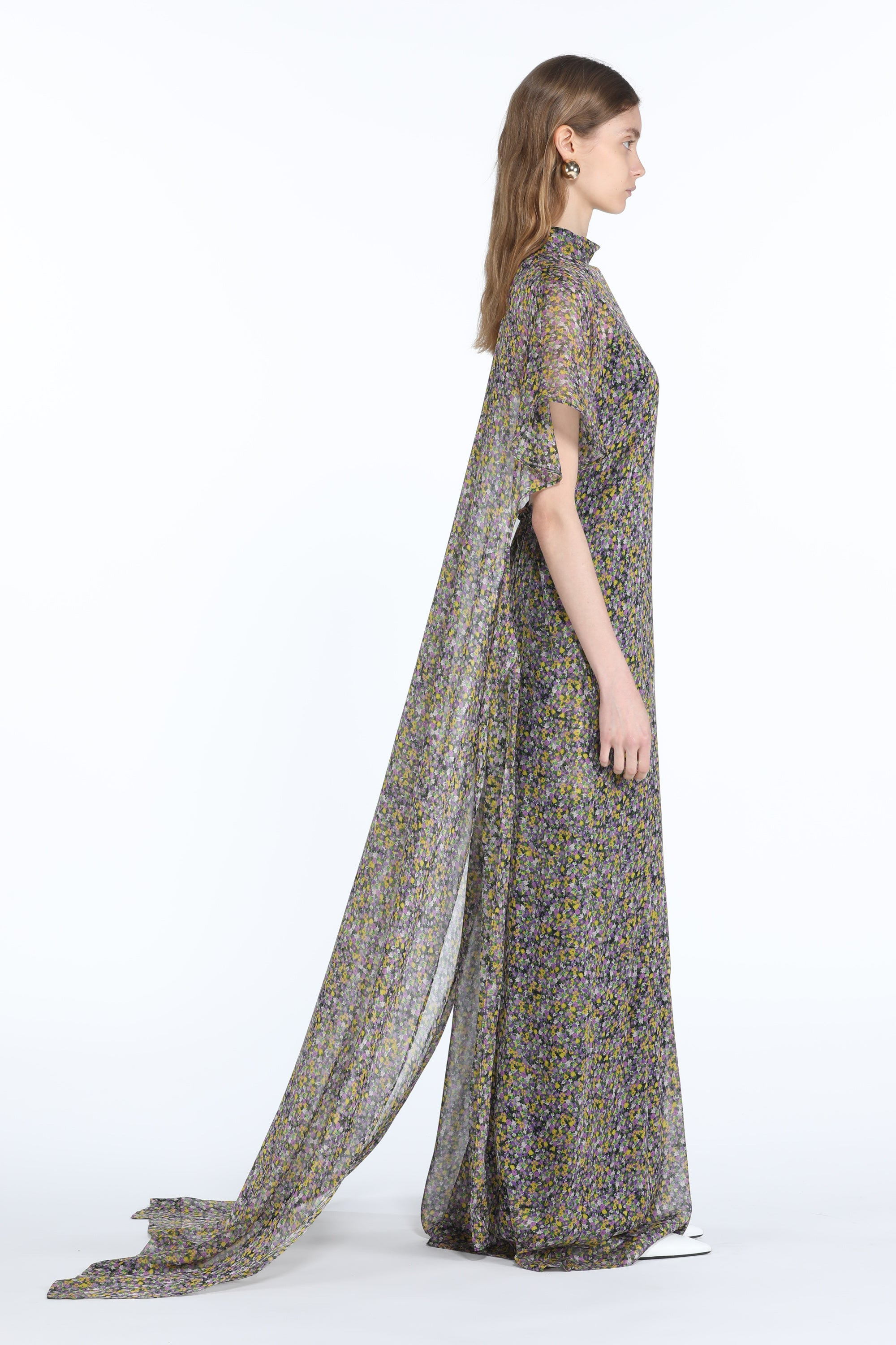 FLORAL-PRINT SILK DRESS - 3