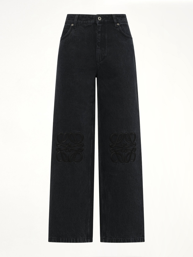 Loewe Anagram Baggy Tonal Jeans AF in Black outlook