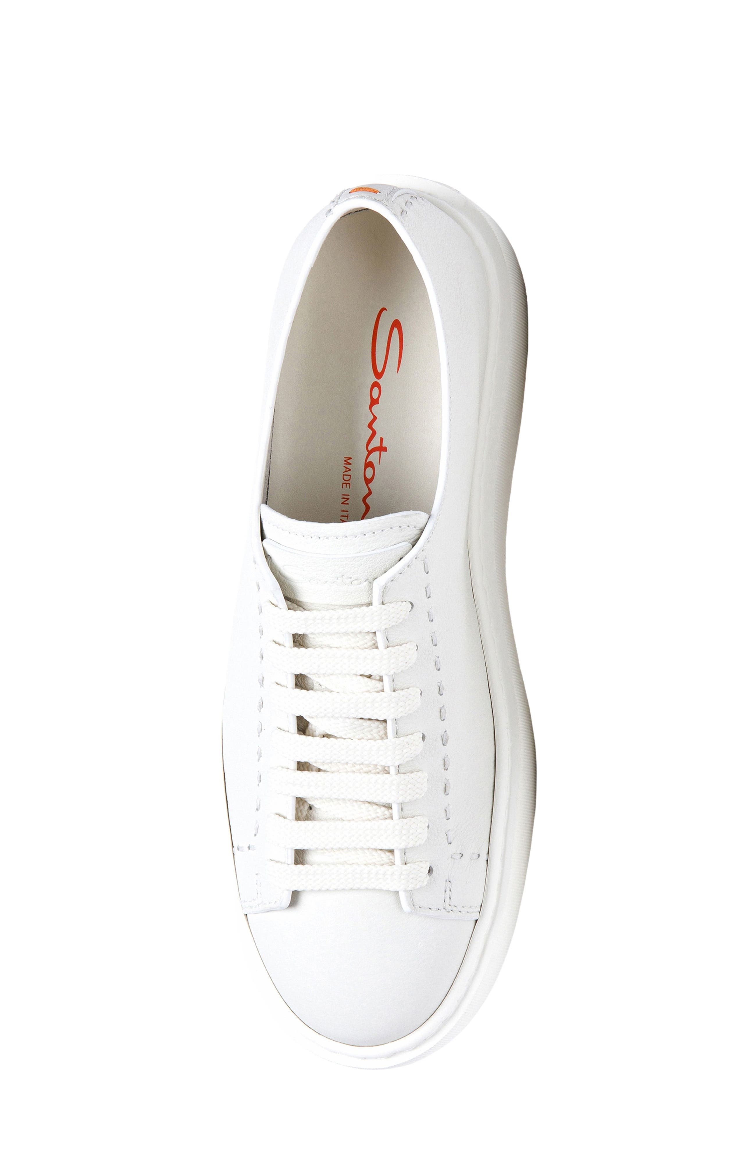 Santoni Women's white leather sneaker at Nordstrom - 5