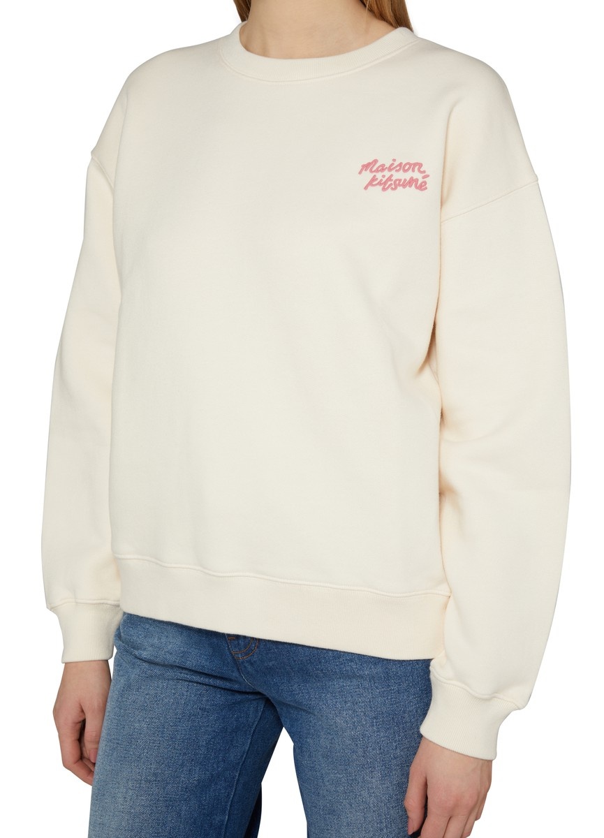 Comfortable sweatshirt with Maison Kitsune message - 4