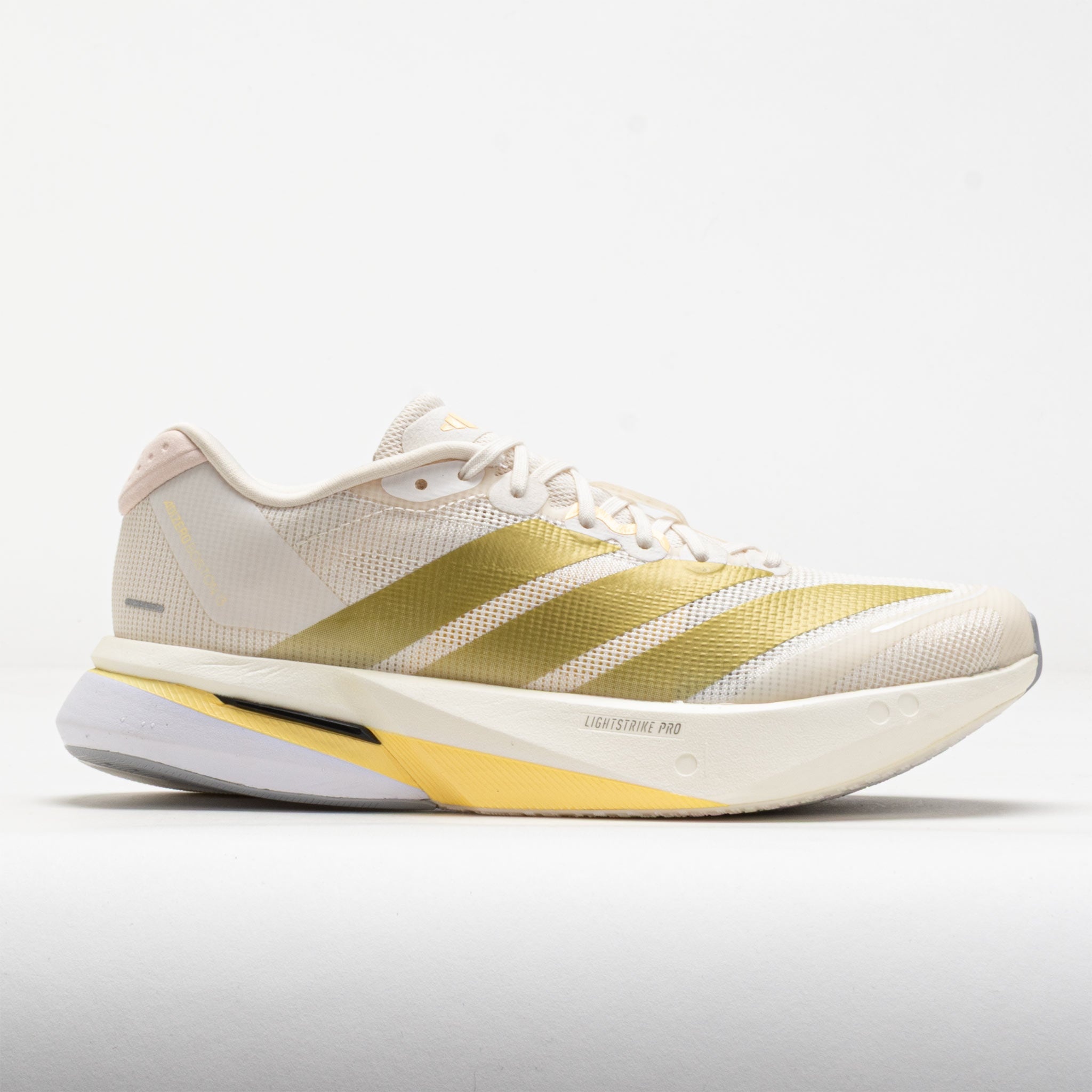 adidas Adizero Boston 13 Women's Chalk White/Gold Metallic/Orange Tint - 1