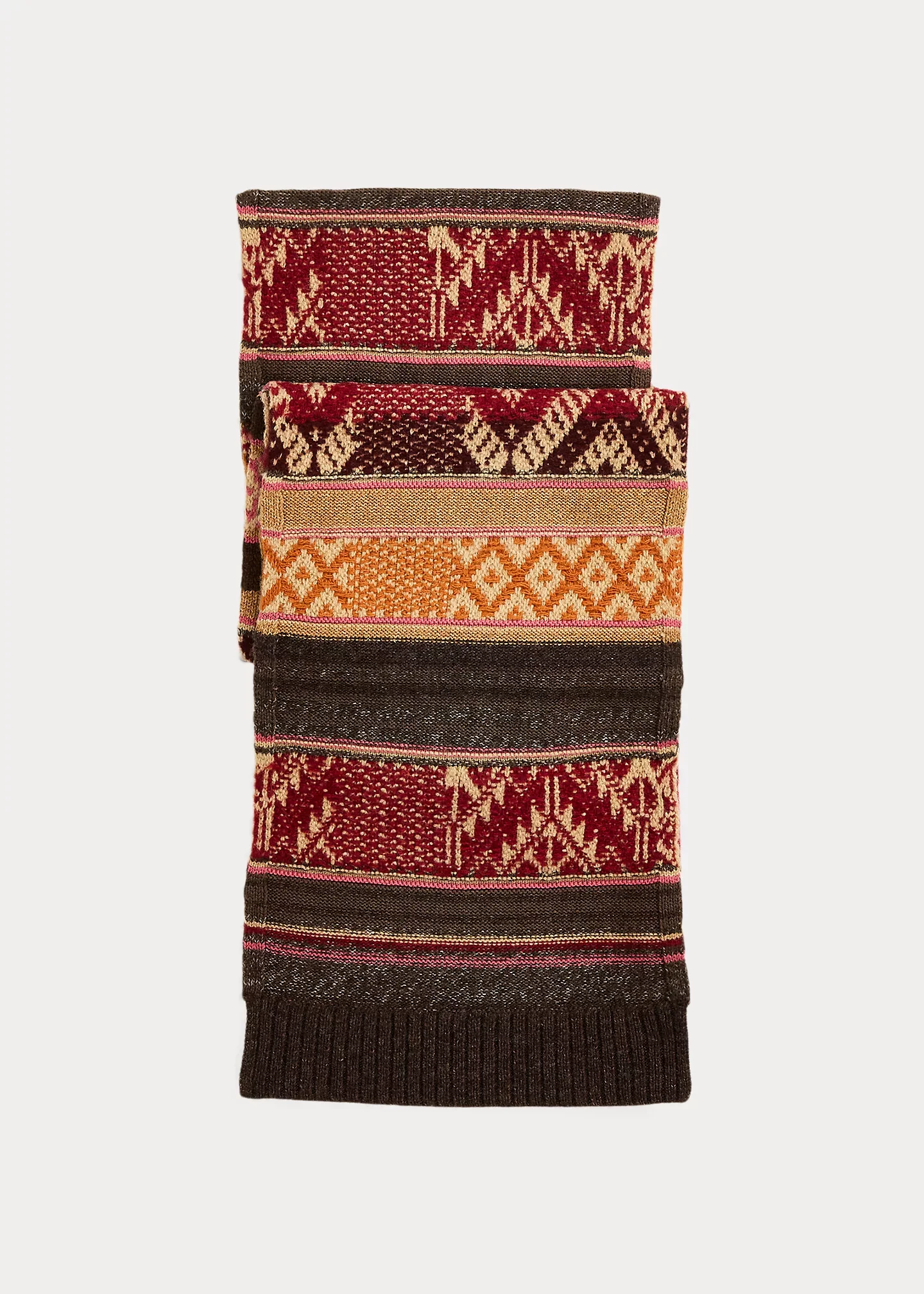 Jacquard-Knit Wool-Blend Scarf - 1