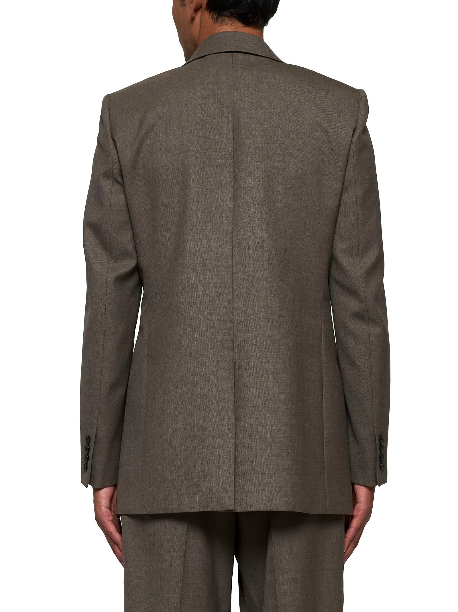Saint Laurent Men Single-Breasted Wool Blazer - 4