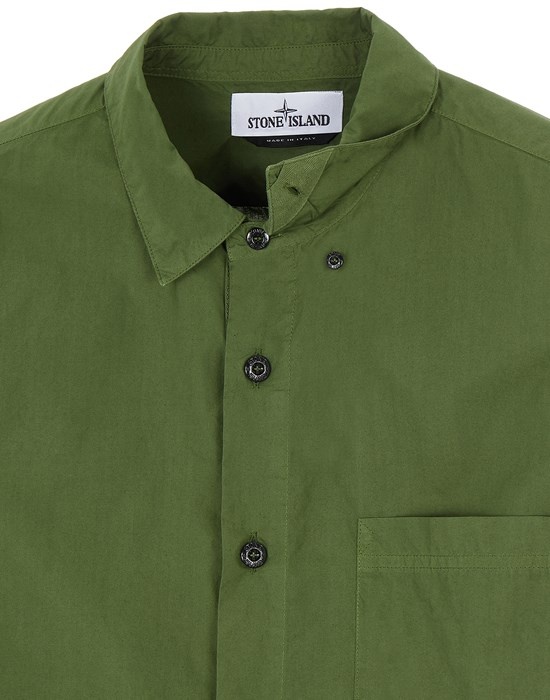 12510 GARMENT-DYED LIGHT COTTON TELA 'PARACADUTE' OLIVE GREEN - 4