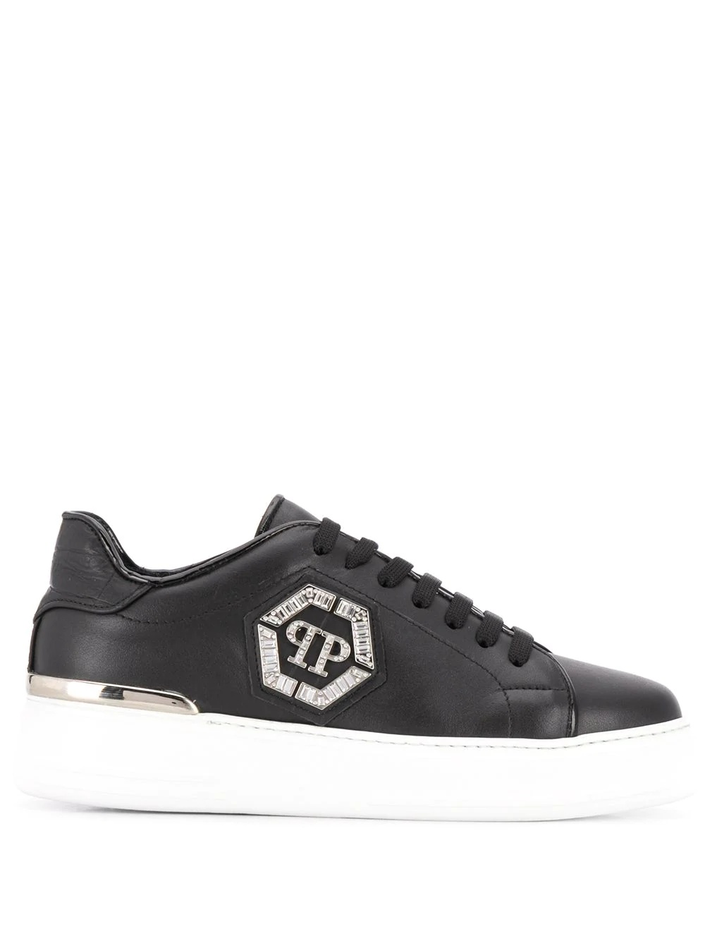 logo plaque low-top sneakers - 1