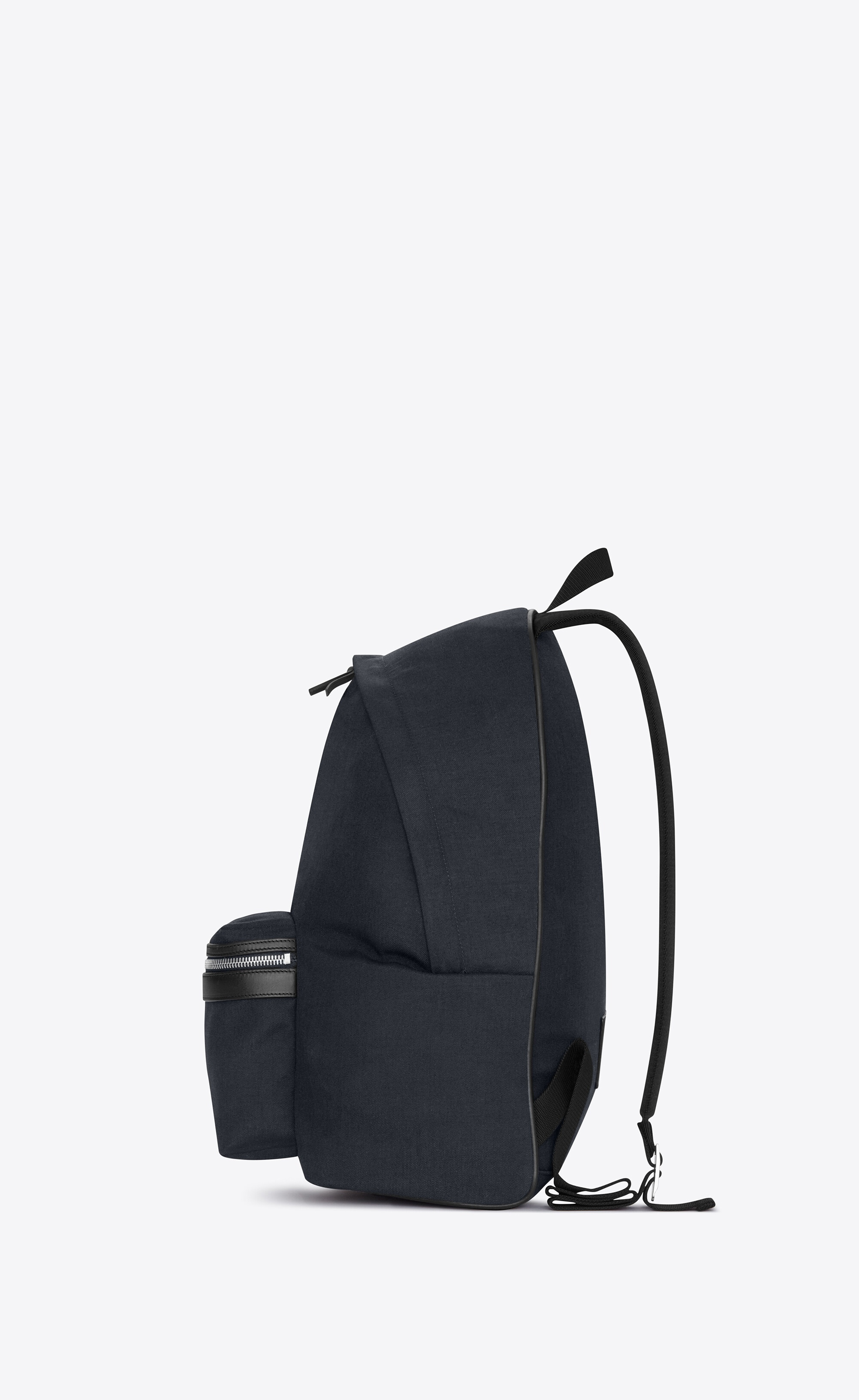 city backpack in nylon canvas and leather - 3