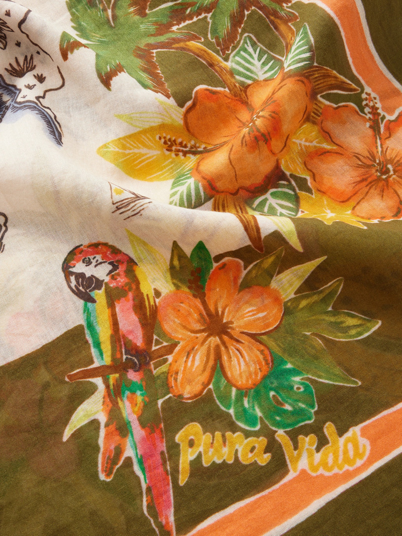 Bandana-Print Cotton-Voile Scarf 4