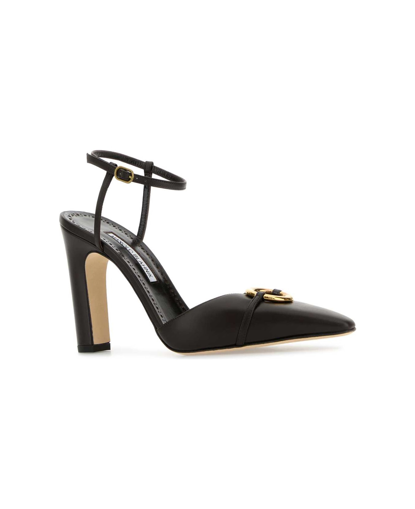 Dark Brown Leather Querelle Pumps - 2