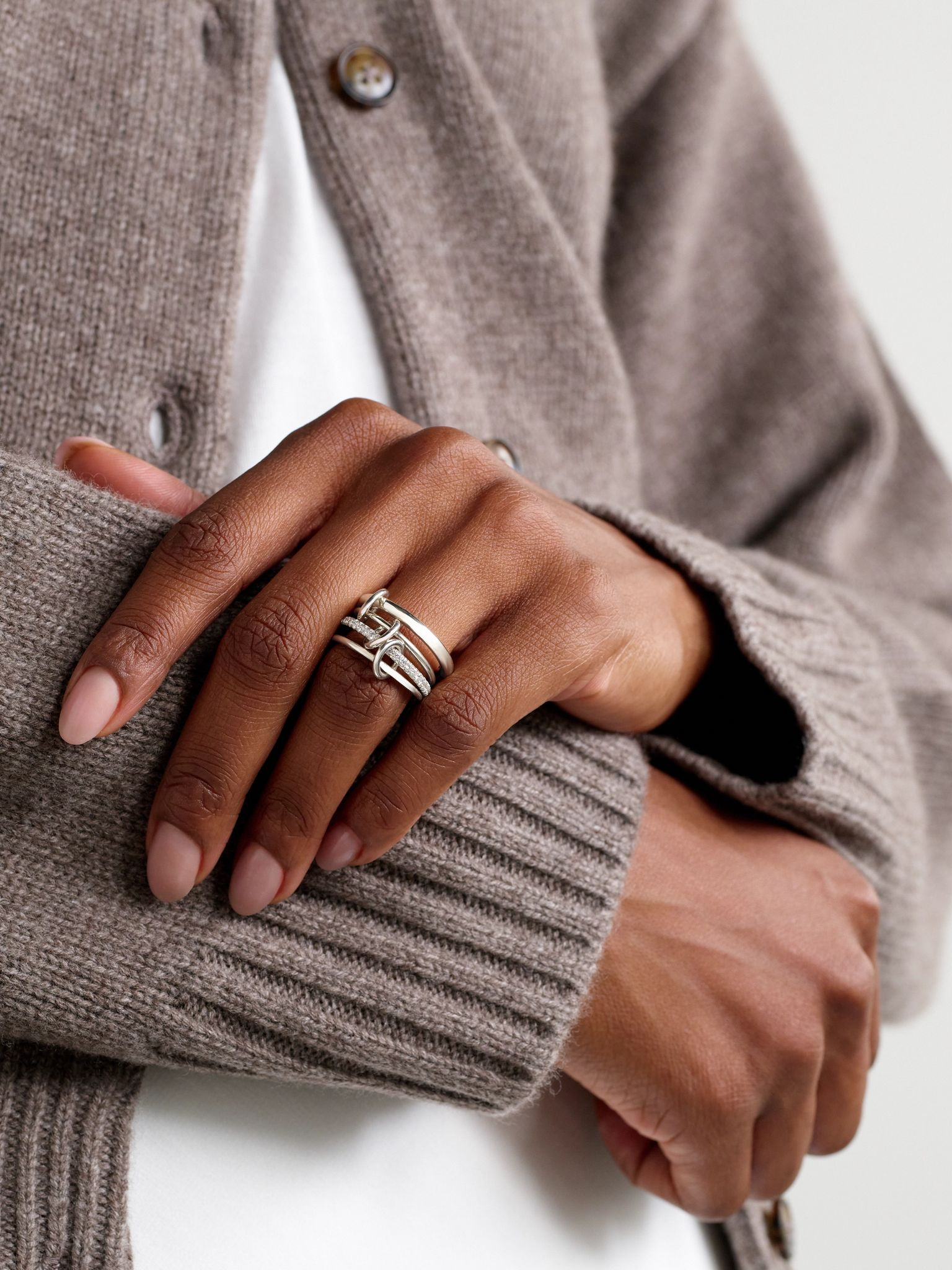 Nimbus sterling silver diamond ring Silver - 2