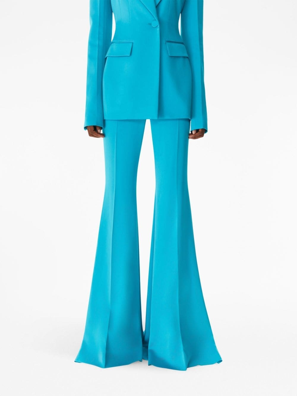 high-waisted flared trousers - 4