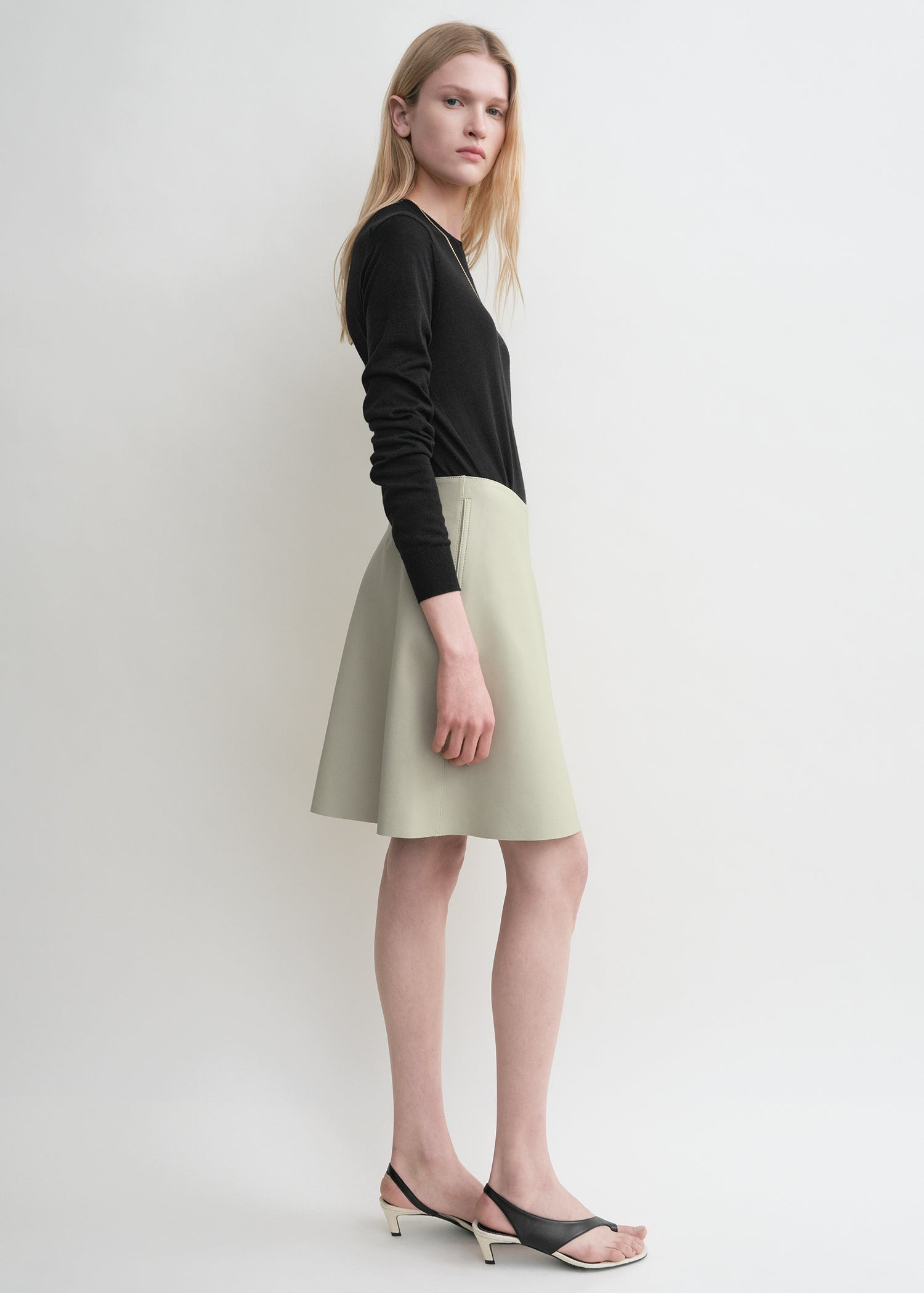 Leather skirt peanut - 3