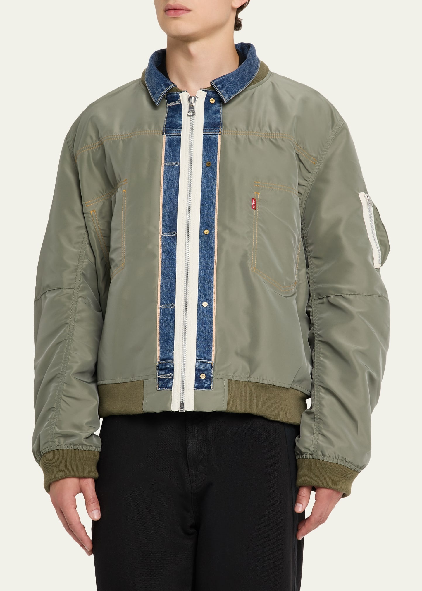 x Levi’s® Men’s Denim and Nylon Twill Reversible Blouson - 4